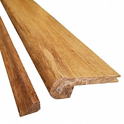 Prefinished Carbonized Strand Bamboo 3/8 in thick x 3.25 in wide x 72 in Length Stair Nose